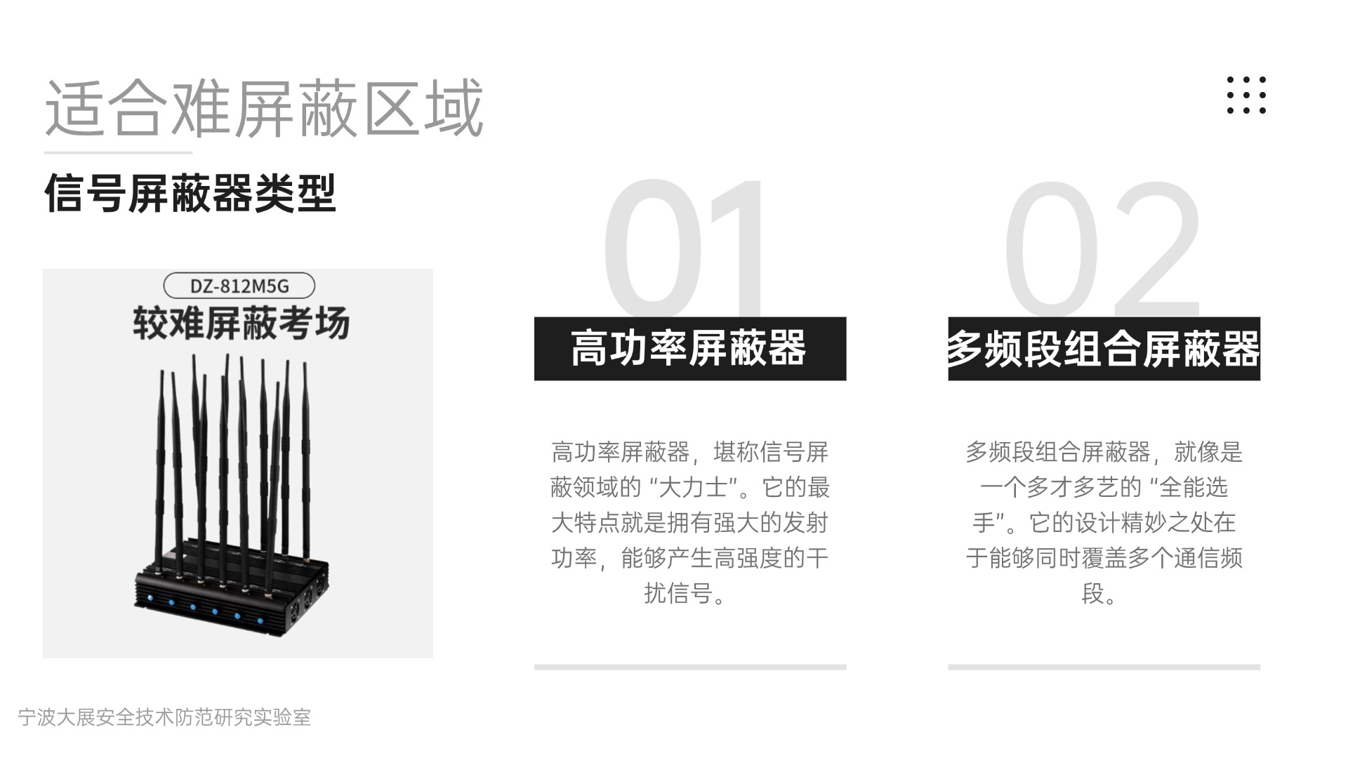 四、適合難屏蔽區域的信號屏蔽器類型